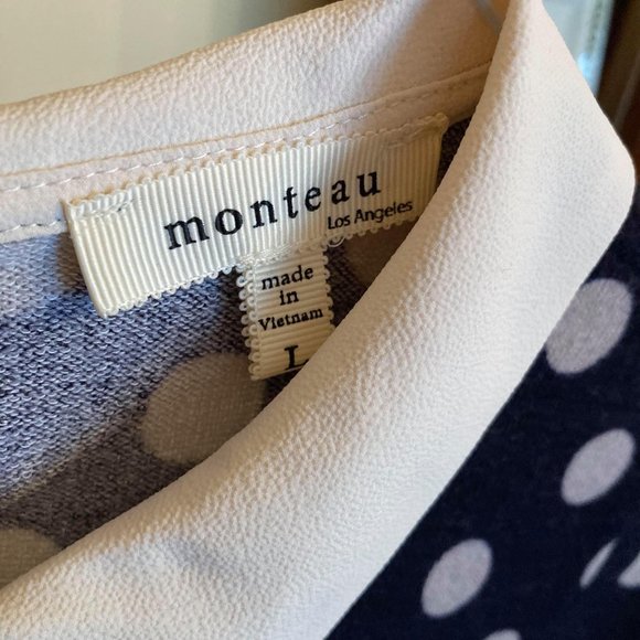 Anthropologie Monteau Collared Polka Dot Shirt - Picture 2 of 3